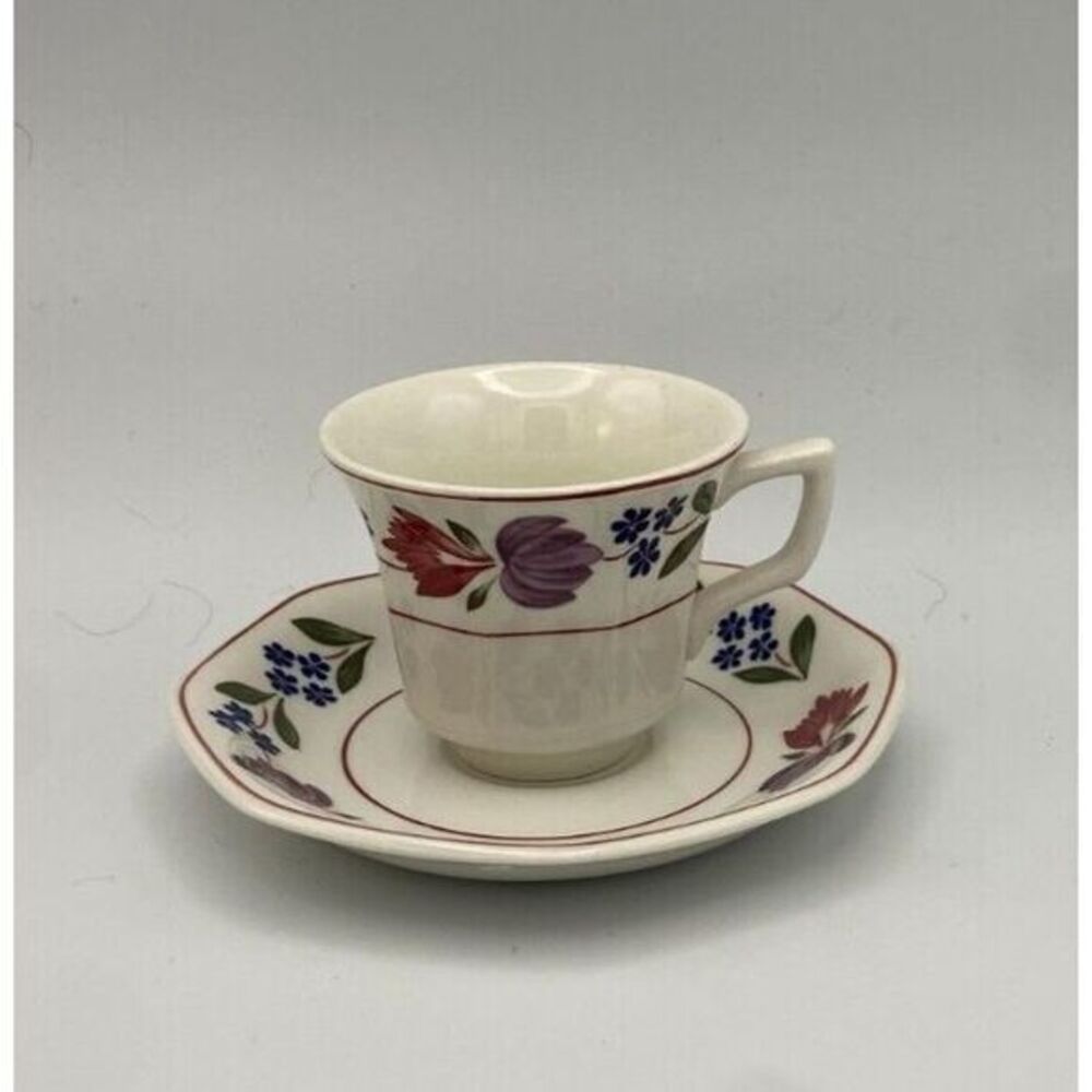 Adams China Old Colonial Demitasse Coffee Espresso Cup and‎ Saucer Set (s)